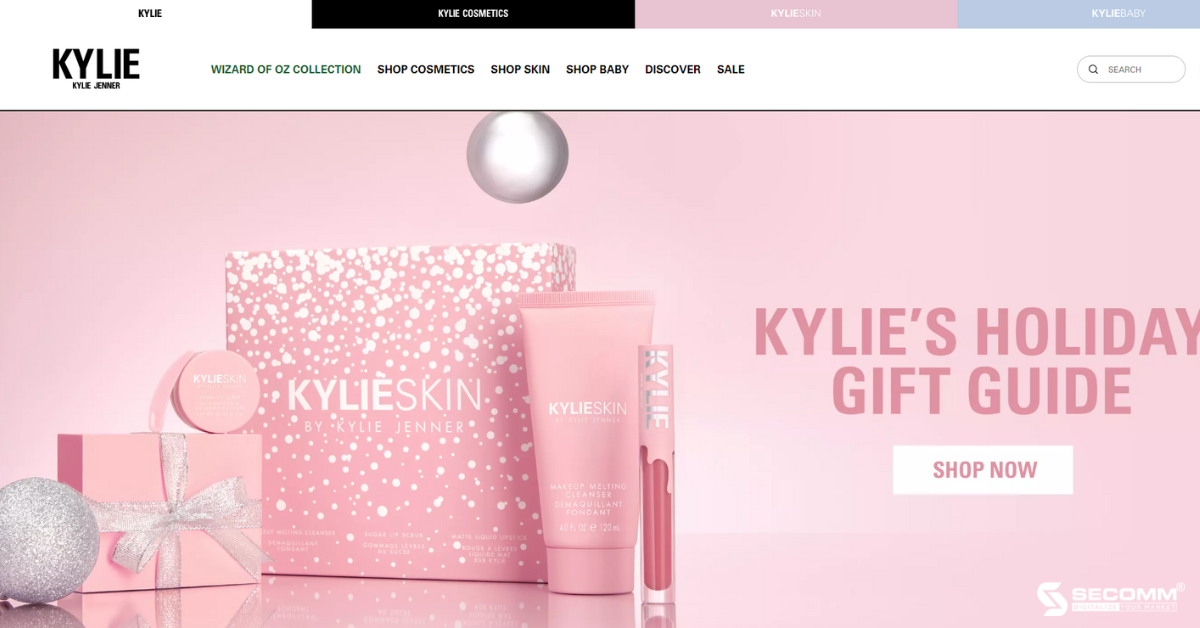 Kylie Cosmetics’ eCommerce website