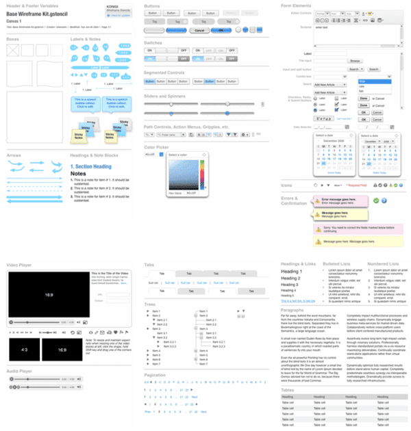 Công cụ Omnigraffle trong thiết kế Wireframe